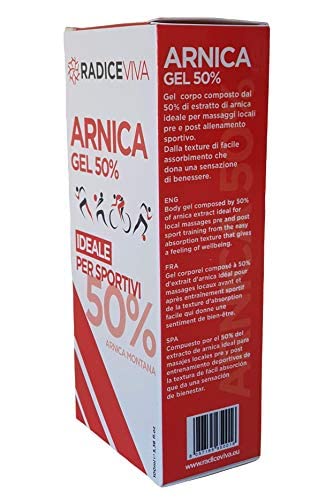 ARNICA GEL 50% -RADICEVIVA-IDEAL PARA DEPORTISTAS-Pre y Post Entrenamiento,Acción Fuerte y Concentrada, Mejora el Rendimiento,Brinda Bienestar Muscular y Articular,No Grasa,Rápida Absorción(100ml)