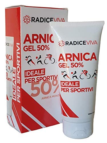 ARNICA GEL 50% -RADICEVIVA-IDEAL PARA DEPORTISTAS-Pre y Post Entrenamiento,Acción Fuerte y Concentrada, Mejora el Rendimiento,Brinda Bienestar Muscular y Articular,No Grasa,Rápida Absorción(100ml)