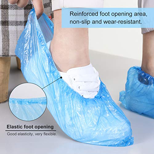 Artibetter Cubre Zapatos Desechables Cubre Zapatos Antideslizantes Protector de Zapatos para Hotel de Hotel en Casa 100Pcs (Azul)