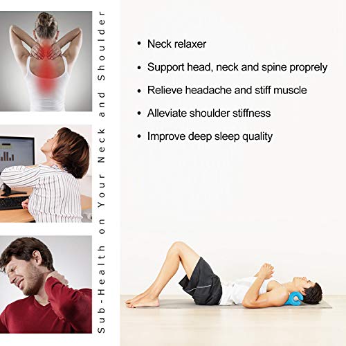 ASDFGB Almohada de Masaje Shiatsu Masajeador Traccion Cervical Ergonómica con Ganglios de Acupuntura para el Dolor de Cuello y Hombros Masajeador Traccion Pillow