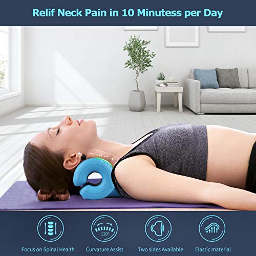 ASDFGB Almohada de Masaje Shiatsu Masajeador Traccion Cervical Ergonómica con Ganglios de Acupuntura para el Dolor de Cuello y Hombros Masajeador Traccion Pillow