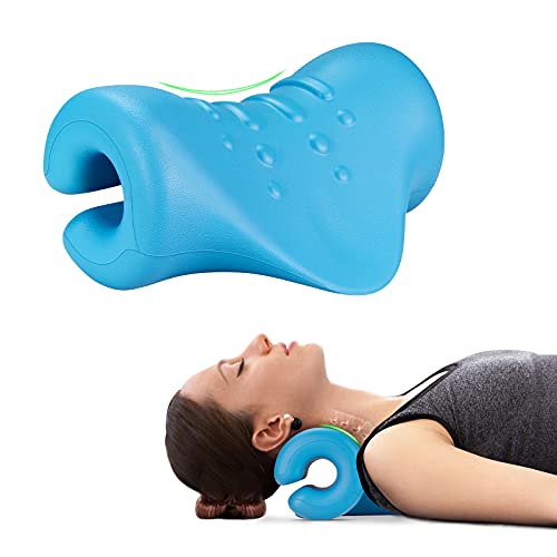 ASDFGB Almohada de Masaje Shiatsu Masajeador Traccion Cervical Ergonómica con Ganglios de Acupuntura para el Dolor de Cuello y Hombros Masajeador Traccion Pillow