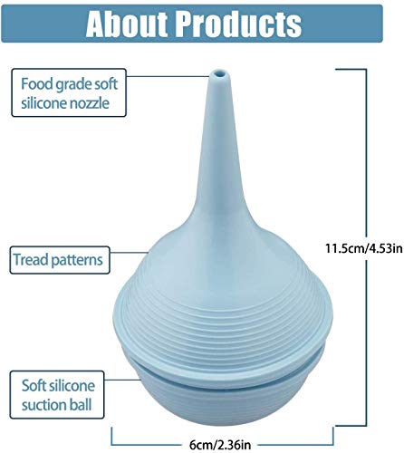 Aspirador nasal para bebés, jeringa para oídos, aspirador de moco, lechón de moco y jeringa de bulbo nasal, 2 onzas