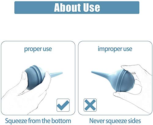 Aspirador nasal para bebés, jeringa para oídos, aspirador de moco, lechón de moco y jeringa de bulbo nasal, 2 onzas