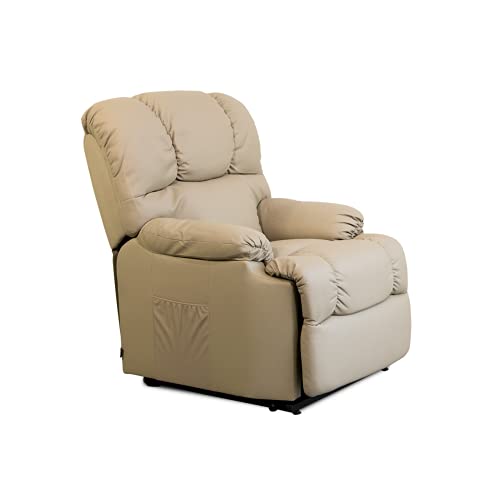 Astan Hogar Sillón Relax con Función Auto-Ayuda (Levanta Personas), Reclinación Eléctrica, Masaje Y Termoterapia. Modelo Automático Lift Up AH-AR10100AR, Relleno Poliuretano, Arena, Talla Única