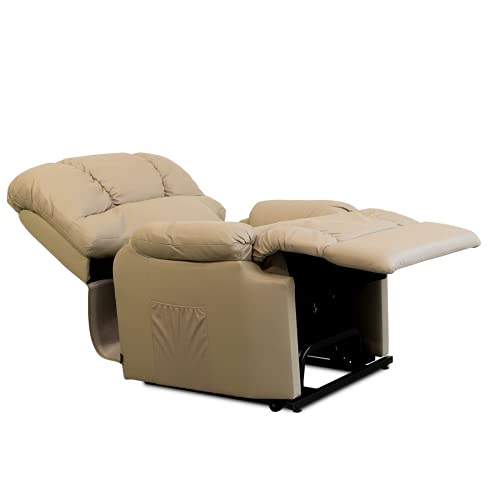 Astan Hogar Sillón Relax con Función Auto-Ayuda (Levanta Personas), Reclinación Eléctrica, Masaje Y Termoterapia. Modelo Automático Lift Up AH-AR10100AR, Relleno Poliuretano, Arena, Talla Única