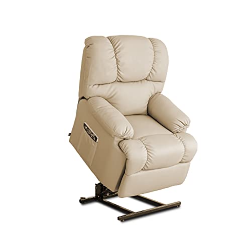 Astan Hogar Sillón Relax con Función Auto-Ayuda (Levanta Personas), Reclinación Eléctrica, Masaje Y Termoterapia. Modelo Automático Lift Up AH-AR10100AR, Relleno Poliuretano, Arena, Talla Única