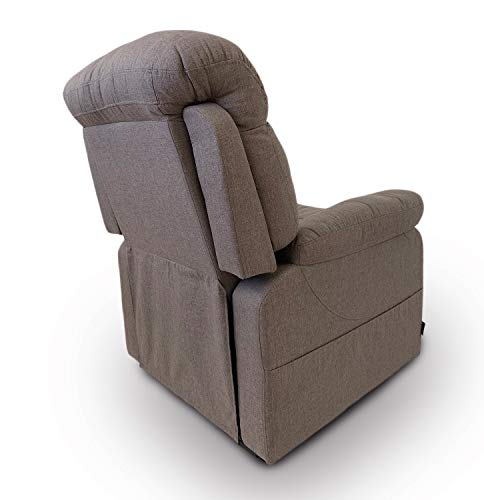 Astan Hogar Sillón Relax con Función Auto-Ayuda (Levanta Personas), Reclinación Eléctrica, Masaje Y Termoterapia. Modelo Space Lift Up AH-AR30320MG, Marrón Grisáceo,