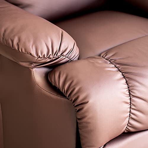 Astan Hogar Sillón Relax con Función Auto-Ayuda, Piel, Chocolate, Talla Única