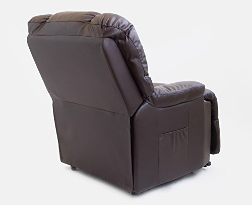 Astan Hogar Sillón Relax con Función Auto-Ayuda, Piel, Chocolate, Talla Única