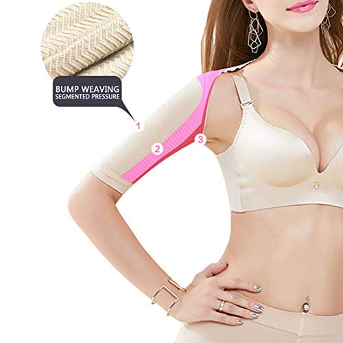 Auivguiv Moldeador De Brazos Mujer Adelgazante Control Shapers Posture Correction Espalda Adjustable Corrector De Posture Correcta (Piel, L)