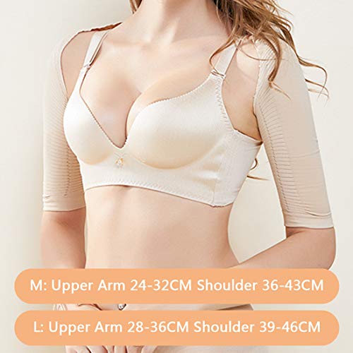 Auivguiv Moldeador De Brazos Mujer Adelgazante Control Shapers Posture Correction Espalda Adjustable Corrector De Posture Correcta (Piel, L)