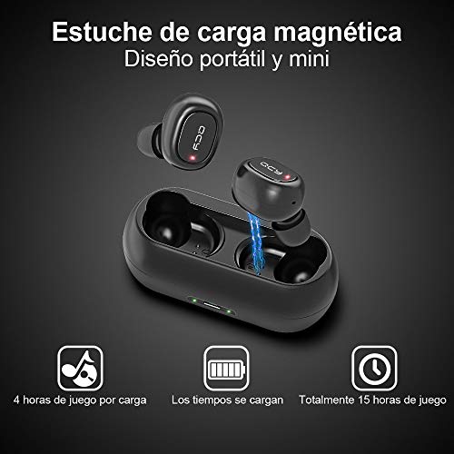 Auriculares Bluetooth, HOMSCAM Auriculares inalámbricos Bluetooth 5.0 Sonido Estéreo Auricular Mini Twins In-Ear Auriculares Carga Rapida Resistente al Agua con Caja de Carga