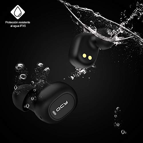 Auriculares Inalámbricos Bluetooth, HOMSCAM Auriculares Bluetooth con Micrófonos Impermeable True Wireless Earbuds Bluetooth 5.0 HiFi Mini Twins Estéreo In-Ear Bluetooth con Caja de Carga Portátil