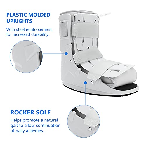 Avanzadas botas para caminar Walker Brace Tobillo para fracturas del pie Esguince severo de tobillo Lesiones de tejidos blandos Lesiones en la parte delantera y media del pie con relleno de (M)