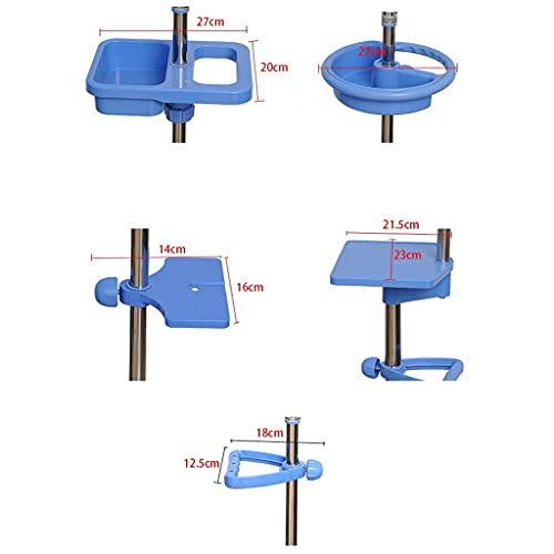 AWCPP Soporte de Infusión de Vena Espesa de Acero Inoxidable Firme Polo Iv Portátil Estable con Ruedas Iv Soporte de Goteo, con 2 Ruedas de Freno,D