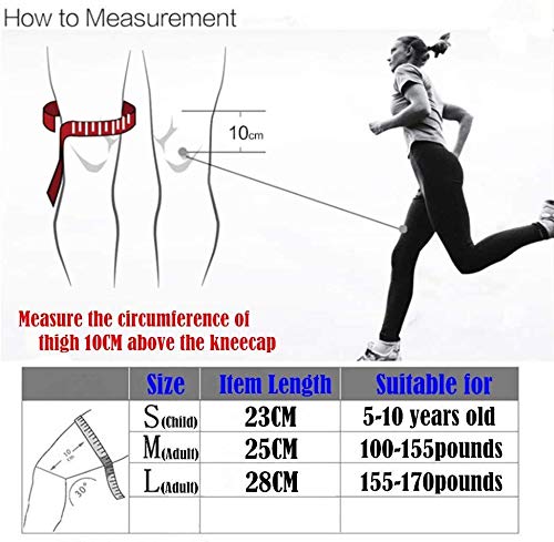Aweskmod Rodillera Menisco y Ligamentos, Crashproof Algodón Rodillera, Rodilleras Infantil para Baile Ciclismo Correr Fútbol Volleyball Patinaje Esquí (L(28CM))