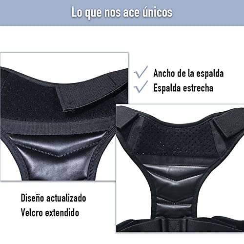 AWNIC Corrector de Cómoda elástica y ergonómica para el cuidado de la columna vertebral Corrección de la espalda superior y soporte de la clavícula Alivio del dolor de espalda Totalmente ajustable