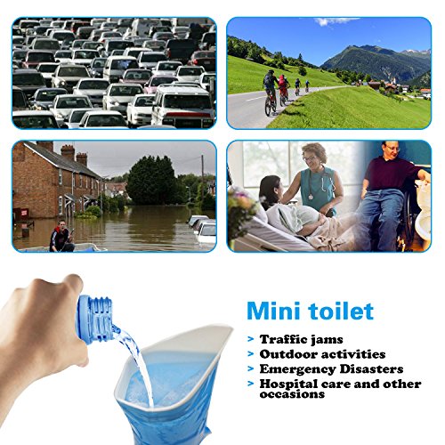 AWOKEN Bolsas Desechables de orina, Bolsas de orina para Acampar Travel Urinal Toilet Traffic Jam Bolsa de orina portátil de Emergencia Bolsas de orina Pee Toilet para Hombres Mujeres, 10pcs