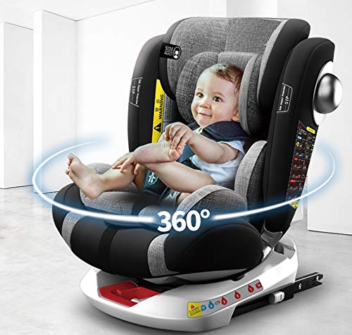 Babify Onboard Silla de Coche Giratoria 360º – Grupos 0/1/2/3 - Reclinable - Contramarcha hasta grupo 1