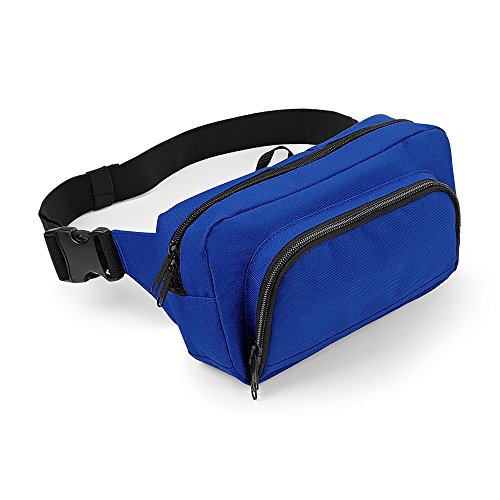 BagBase - Riñonera de 2.5 litros de capacidad. (Paquete de 2) (Talla Única) (Azul eléctrico)