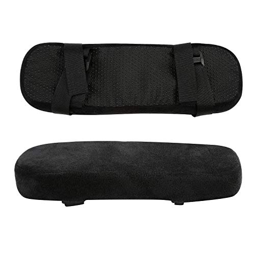 Ballery Almohadilla para Reposabrazos de Silla de Oficina, Antideslizante Ergonómica Fundas Sillas Oficina Almohada de Espuma Cubierta de Apoyabrazos para Comodidad de Codos y Antebrazos