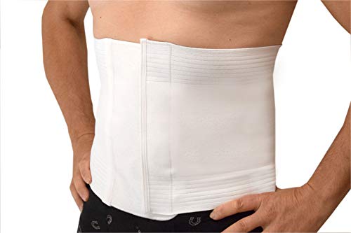 Banda de velcro postoperatoria con cierre de velcro unisex. Compresión, transpirable., Hombre Unisex adulto mujer, Bianco