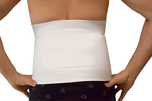 Banda de velcro postoperatoria con cierre de velcro unisex. Compresión, transpirable., Hombre Unisex adulto mujer, Bianco