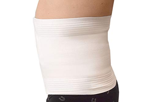 Banda de velcro postoperatoria con cierre de velcro unisex. Compresión, transpirable., Hombre Unisex adulto mujer, Bianco