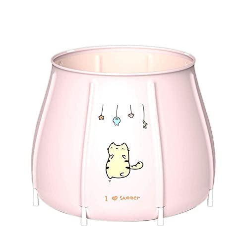 Bañera plegable Adulto Durable Cómodo Tubo Plegable Bañera Barril Portátil No Inflable Plegable Adulto Bañera Bañera Barril Bañera Espesado Bañera de gran tamaño (Color : Pink Kitten)