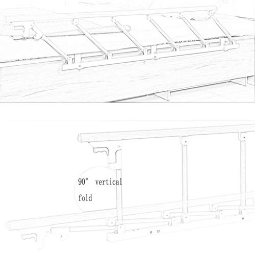 Barandilla cama adulto Barras Seguridad Hospitalaria Manija Auxiliar Cama Plegable Adultos Y Adultos Mayores For Los Niños Guardia Cama For Niños Barandillas Fácil Instalar ( Color : Wood grain )