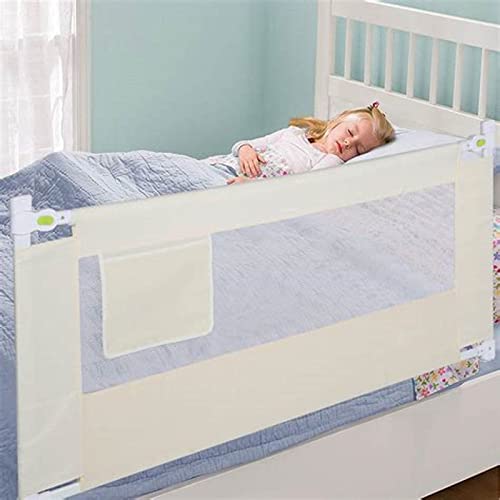 Barandilla de la Cama Barrera de Cama Barrera de Seguridad Riel de Barrera Cama para Bebés Niños, Portátil y Estable, Elevación Vertical 8 Ajuste de Cambios (150cm)