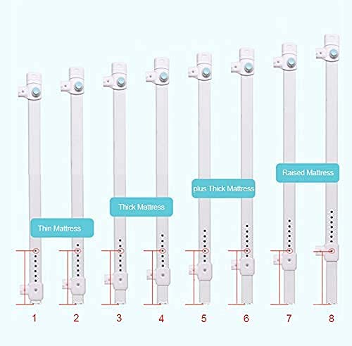 Barandilla de la Cama Barrera de Cama Barrera de Seguridad Riel de Barrera Cama para Bebés Niños, Portátil y Estable, Elevación Vertical 8 Ajuste de Cambios (150cm)