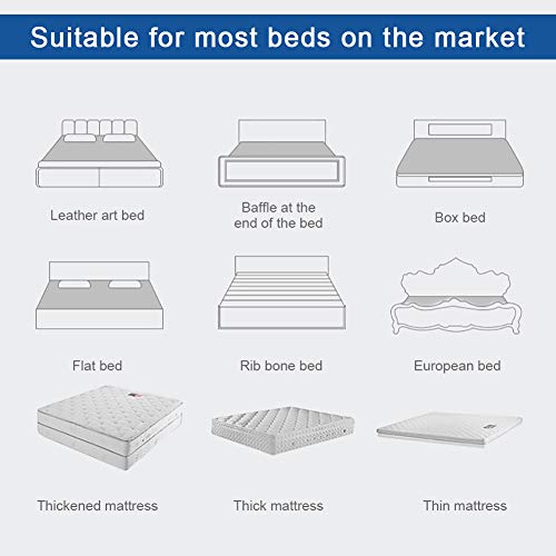 Barandilla Plegable, Barrera de Protección para Cama Infantil, Rejilla para Cuna Protección Contra Caídas Barandilla de Seguridad para Bebés Barrera de Cama Extensible 1.8m