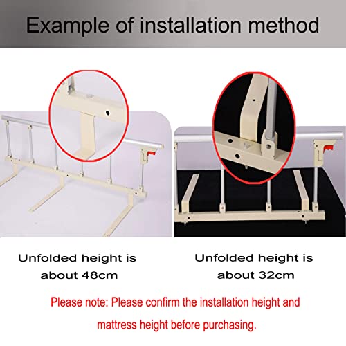 Barandillas Cama, Dispositivos Asistencia Médica Discapacitados, Cama Plegable Guardia Lateral Seguridad, Barandillas Acero Con Almohadilla Espuma Para Ancianos Ancianos Adultos Niños, 7 Verticales
