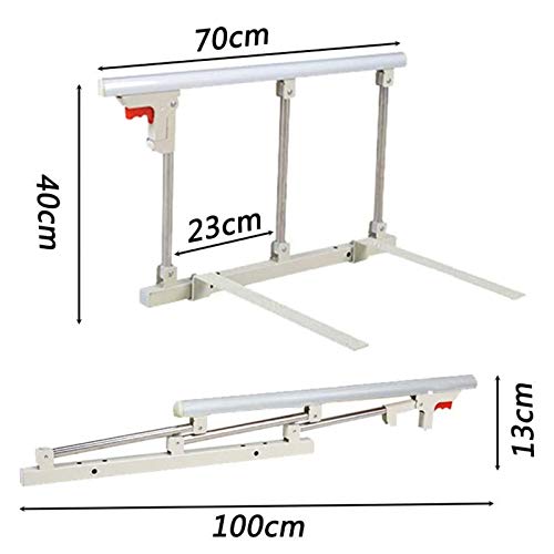 Barandillas de Cama con asa de Asistencia de Seguridad para Ancianos y Personas Mayores, Adultos, discapacitados y niños, Hospital Cabecera Barandillas de protección de Plegable Parachoques