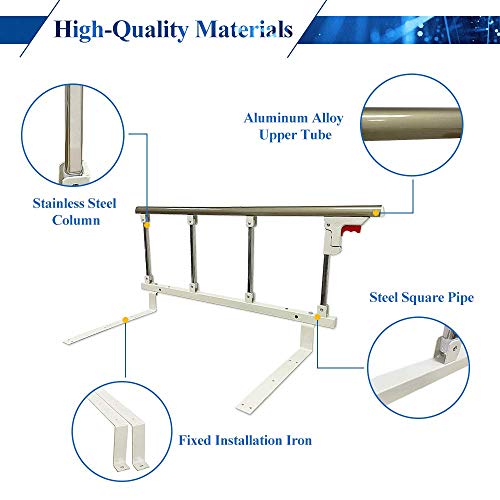 Barandillas de cama para ancianos Adultos Mayores Bastón de cama Barra de ayuda Barandillas Manija Riel de cabecera Seguridad ajustable Dispositivos hospitalarios Riel de soporte de guardia