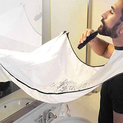 Barba Delantal Capa de Barba con Ventosas Dobles para Afeitar Capa para Recoger Vello Facial para Hombre