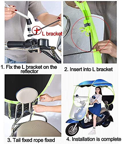 Barm Universal Car Motor Scooter Paraguas Mobility Sun Shade Rain Cover Impermeable, Scooter Mobility Scooter Canopy