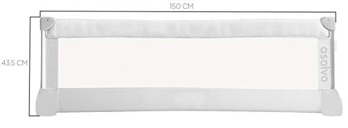 Barrera de cama Asalvo abatible 150 cm blanca