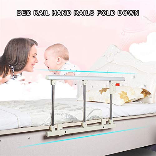 Barrera De Cama, para Ninos Bebe Adulto Anticaidas Infantil, Safety Abatible Estable Barandilla De Seguridad Acero Carbono Desmontable(Silver-70x3x40cm)