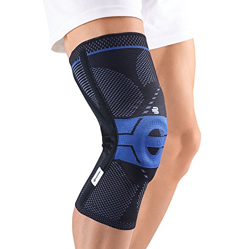 Bauerfeind GenuTrain P 3 Vendaje de Rodilla, Derecho, Negro, Talla 4