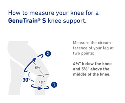 Bauerfeind GenuTrain S Vendaje de Rodilla, Izquierdo, Gris (Titán), Talla 2