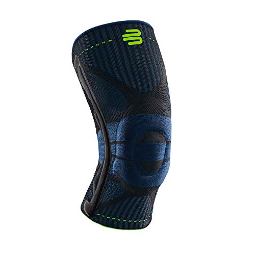 BAUERFEIND Rodillera deportiva unisex, derecha e izquierda, para deportes de pelota, atletismo, refuerzo de la rodilla durante el deporte con anillo de silicona