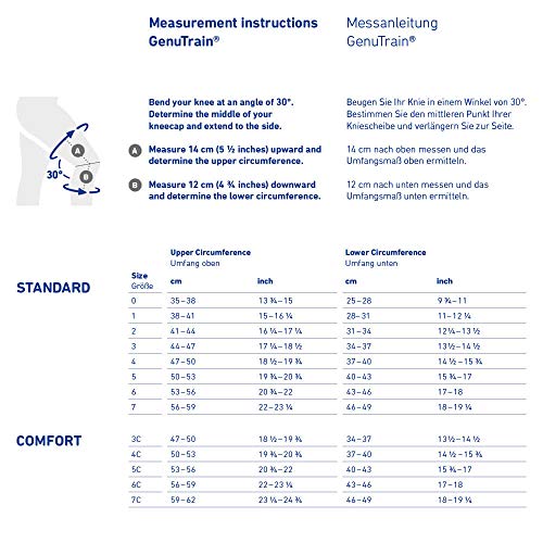 Bauerfeind Rodillera GenuTrain Unisex con Borde de Silicona para el Alivio,Estabilización y Activación después de una Lesión,Cirugía o en casos Crónicos como Gonartrosis(desgaste articular)o Artritis