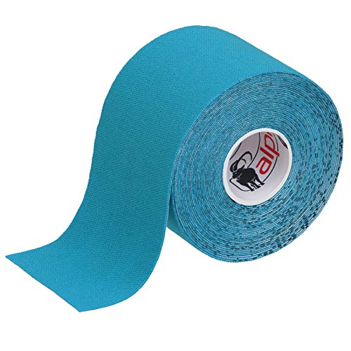 BB Sport 1 Rollo Cinta Kinesiología Tape 5 m x 5 cm Cinta Muscular E- Book Ejemplos Aplicación, Color:azul claro