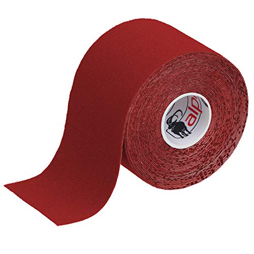 BB Sport 1 Rollo Cinta Kinesiología Tape 5 m x 5 cm Cinta Muscular E- Book Ejemplos Aplicación, Color:rojo