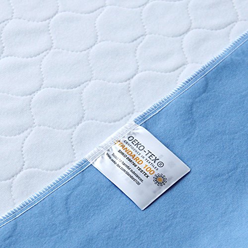 Bedecor Lavables colchón Protector Impermeable/Colchón Incontinencia,Antibacteriano, Anti-ácaro,para incontinencia, niños, Adultos Mayores - 70 x 90cm (Azul)