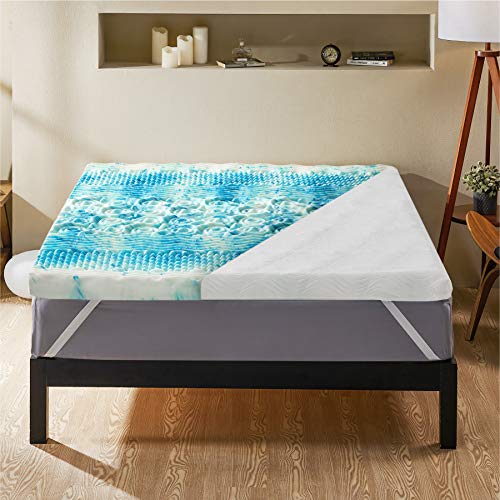 Bedsure Topper 90x190 Viscoelastico Colchon - Sobrecolchon Memory Foam Mattress Antiestático, Cubre Colchon Espuma con 1 Funda Extraíble y Lavable, Colchoncillo Efecto Memoria Hipoalergénico