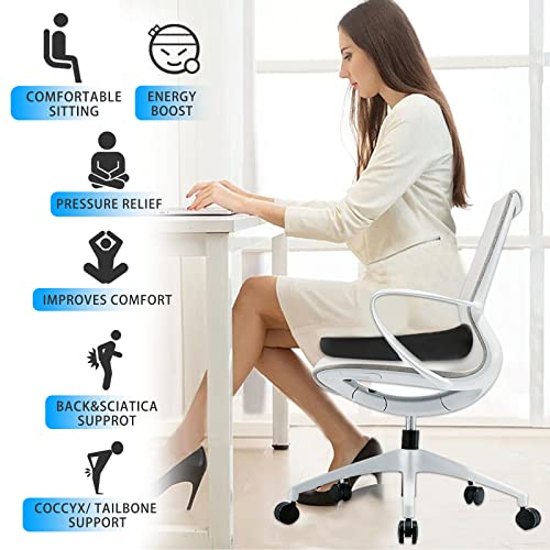 BEOBEU Cojín de Asiento diseño ergonómico Que Elimina la presión de la Parte Inferior de la Espalda y el coxis para Silla de Oficina, Silla de Coche, Silla de Ruedas（Blanda）